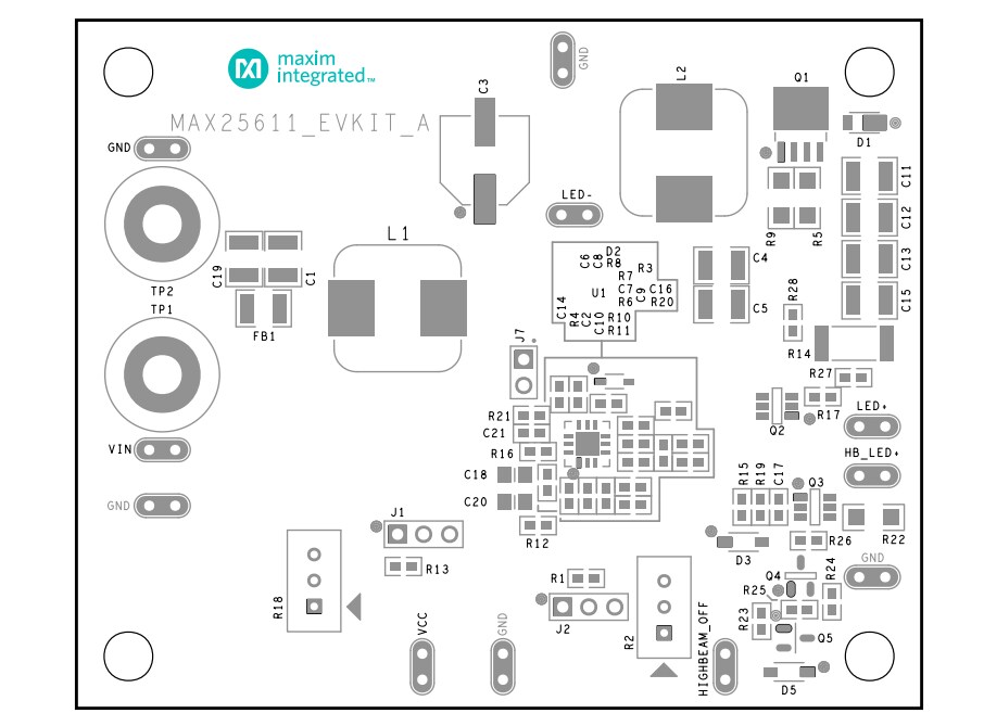 Location Circuit - Analog Devices / Maxim Integrated MAX25611EVKIT Evaluation Kit